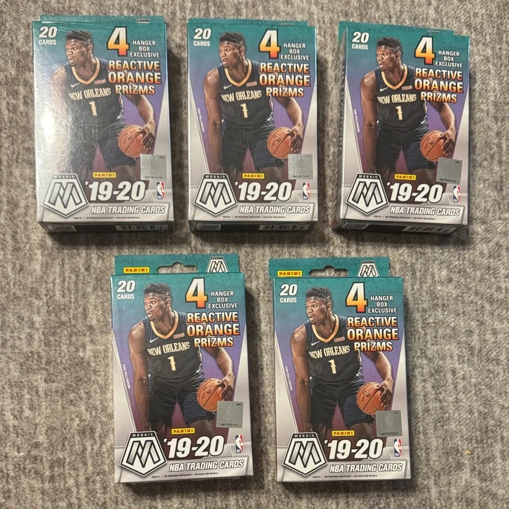 NIB 2019 2020 NBA Basketball Trading Cards Hanger Box Mosaic Panini Orange Prizm - Picture 1 of 7